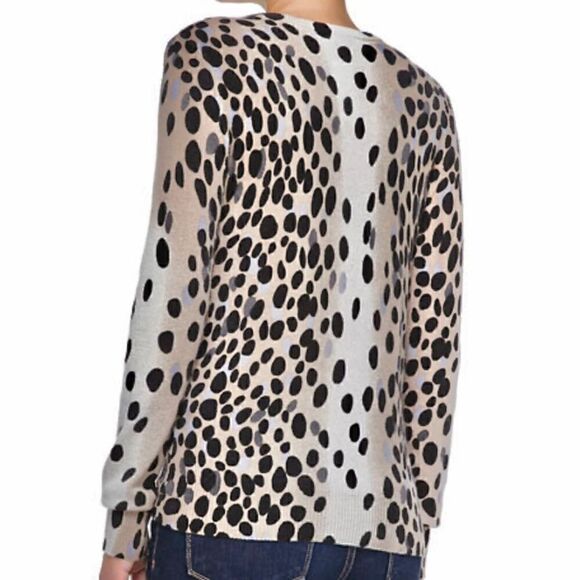 EQUIPMENT Cashmere Dalmatian Dot Cecile Sweater - Picture 4 of 11